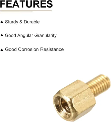Miniatura 3 de DTGN M3x4x4mm (DxHLxML) - Separador hexagonal de latón -100Pack- Bueno para máquinas electrónicas - Tuercas de tornillo espaciadoras macho a hembra