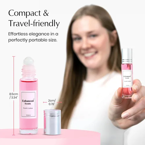 Miniatura 7 de Perfume exótico de feromonas de loto para mujer – Elegante aroma de loto nucifera y rosa de damasco otoñal, fragancia floral de larga duración