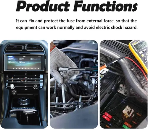 Miniatura 4 de Juego de 8 grifos de fusibles para automóvil con 8 fusibles de cuchilla, grifos de fusibles automotriz de 12 V, incluye 2 tipos de fusibles estándar
