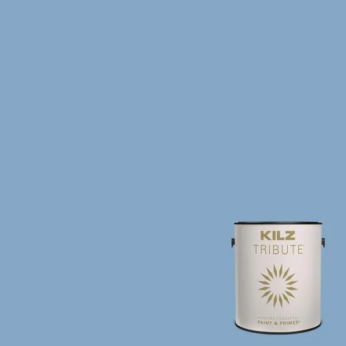 Miniatura 168 de KILZ TRIBUTE Pintura e imprimación, para interiores, semibrillante, Vintage Indigo, 1 galón Índigo Victoria