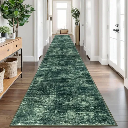 Miniatura 319 de IOHOUZE Alfombra pequeña abstracta de 2 x 3 pies, alfombra de entrada lavable para entrada interior, alfombras con respaldo de goma, alfombra gris