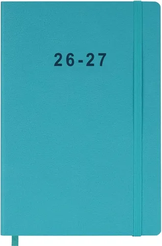 Miniatura 19 de Agenda académica 26-27, planificador semanal y mensual, julio de 2026 a junio de 2027, páginas de vacaciones, contactos y notas, cubierta de cuero