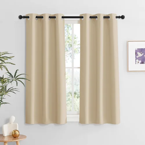 Miniatura 40 de RYB HOME Cortinas opacas de cocina de 36 pulgadas de largo, tratamiento de privacidad para ventanas pequeñas, aislamiento térmico, telón de fondo
