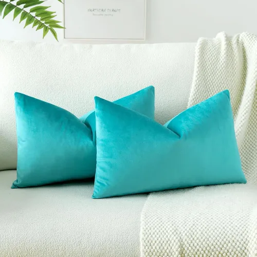 Miniatura 51 de OTOSTAR Fundas de almohada decorativas de terciopelo suave, funda de cojín cuadrada sólida, fundas de almohada para decoración del hogar, fundas
