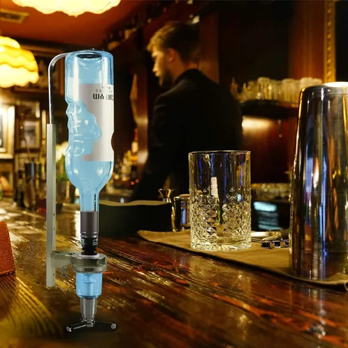 Miniatura 4 de Dispensador de licor montado en la pared, soporte de mayordomo, alcohol óptico individual, vino, cerveza, botella de alcohol, soporte para bebidas