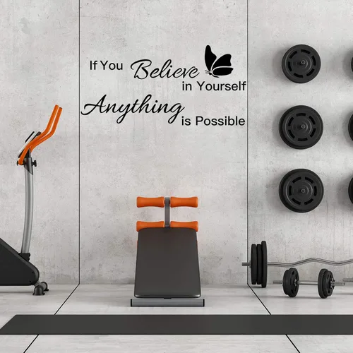 Miniatura 3 de 2 hojas de calcomanías de vinilo con citas para pared, habilidad, motivación, actitud, creer en ti mismo, calcomanías inspiradoras para el hogar