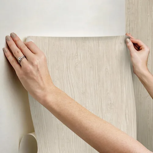 Miniatura 6 de RoomMates RMK12671PL - Papel tapiz de madera de cerezo cálido para despegar y pegar