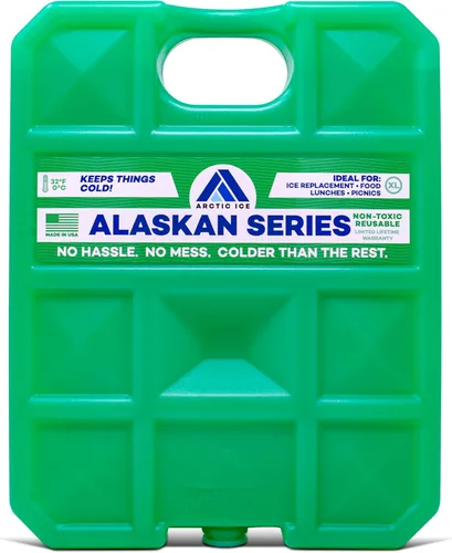 Arctic Ice Bolsa de hielo reutilizable de larga duración de la serie Alaskan, se congela a 32 ° Fahrenheit, mantiene los alimentos y bebidas frescos
