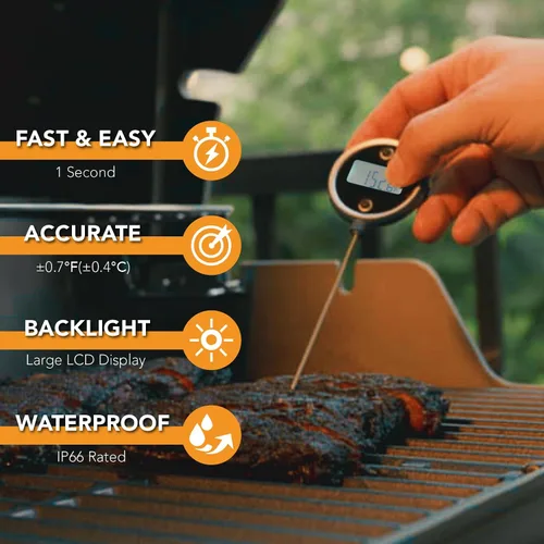 Miniatura 6 de ChefsTemp Pocket Pro - Termómetro digital de lectura instantánea de 1 segundo para carne, recargable para parrilla, alimentos, barbacoa, cocina