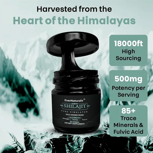 Miniatura 6 de Resina Shilajit pura del Himalaya de 2.12 oz, Shilajit de grado dorado para hombres y mujeres, 500 mg Ácido fúlvico y más de 85 minerales traza