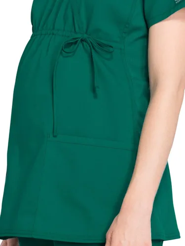 Miniatura 3 de Cherokee Women's Maternity Scrub Top with 3 Pockets Mock Wrap WW685