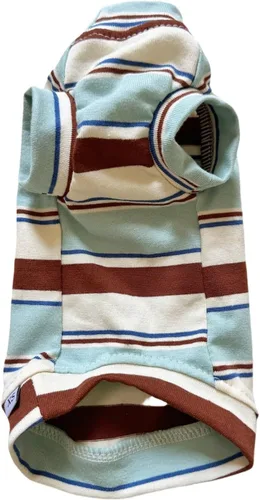 Miniatura 16 de Camisa de algodón con cuello redondo para gatos sin pelo Sphynx de rayas vintage, ropa para mascotas con mangas, camisetas para gatitos para Sphynx