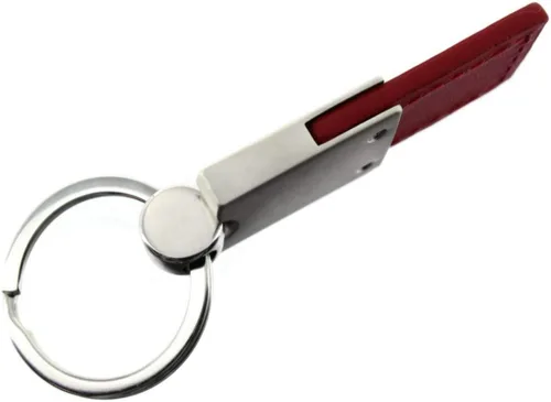 Miniatura 3 de Au-TOMOTIVE GOLD Llavero de cuero rectangular Duo para Honda Civic Reverse C (rojo), Rojo