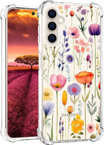 Miniatura 23 de Compatible con Samsung Galaxy S23 - Funda transparente para mujeres y niñas, diseño transparente (formas geométricas de arte abstracto)