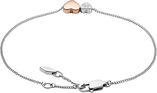Miniatura 6 de Fossil Collar de cadena con colgante de plata de ley o acero inoxidable plateado para mujer, Acero inoxidable