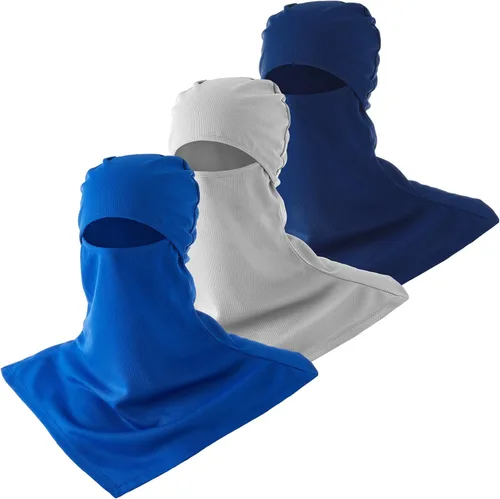 Miniatura 18 de SATINIOR Pasamontañas de 3 piezas, protección solar, cubierta para el cuello, pasamontañas de verano, máscara facial para motocicleta para hombres