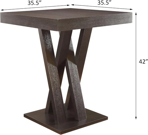 Miniatura 2 de Mesa de bar cuadrada con base doble X