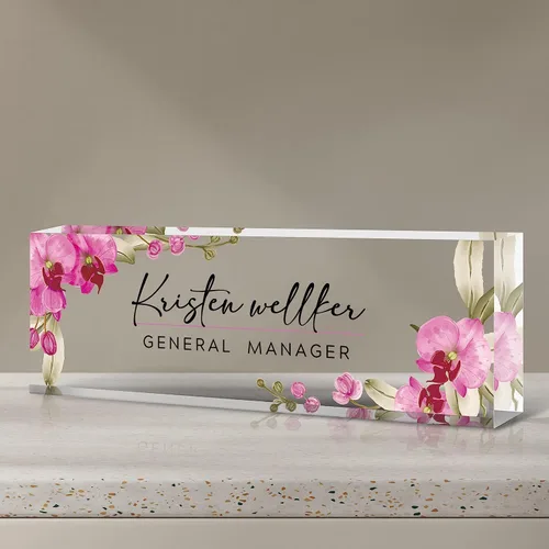 Miniatura 54 de Placa de nombre de escritorio personalizada, placas de identificación acrílicas personalizadas para escritorio, accesorio de oficina para mujeres