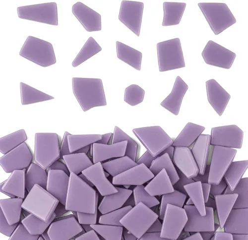 Miniatura 24 de Youway Style Azulejos de mosaico para manualidades a granel, piezas de vidrio de mosaico roto de 7.05 oz para manualidades de mosaico de jardín