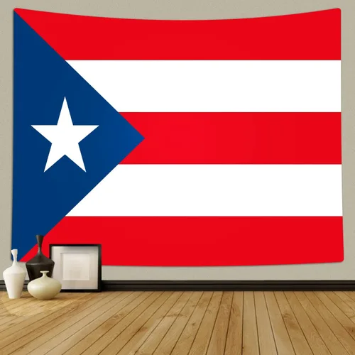 TOMOZ Tapiz de bandera de Puerto Rico de Estados Unidos para colgar en la pared, dormitorio, sala de estar, dormitorio, decoración del hogar, 80