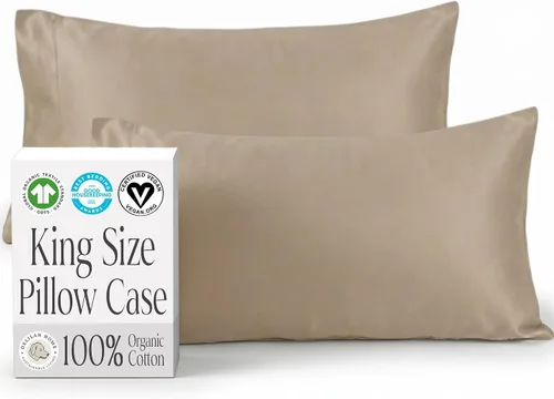 Miniatura 18 de Delilah Home Juego de sábanas de 300 hilos 100 % algodón orgánico, verificado por GOTS y Vegan.org, ropa de cama de satén de 300 hilos,
