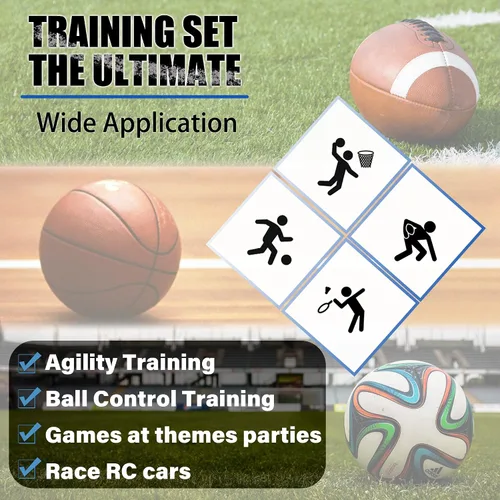 Miniatura 4 de 8 conos deportivos para taladros, conos de entrenamiento de agilidad de 9 pulgadas con bolsa de transporte, conos de entrenamiento de baloncesto