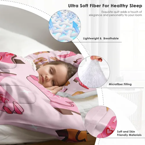 Miniatura 5 de Pamnest Juego de edredón tamaño Twin, ropa de cama suave retro vaquera occidental de 2 piezas para niños y adultos, juego de edredón estético