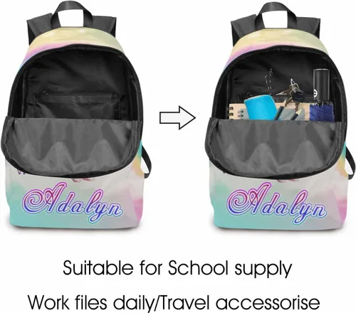 Miniatura 195 de Texto personalizado Elefante desgaste gafas mochila mochila mochila casual Daypack bolsa para mamá niñas, color86-4, Mochilas Daypack