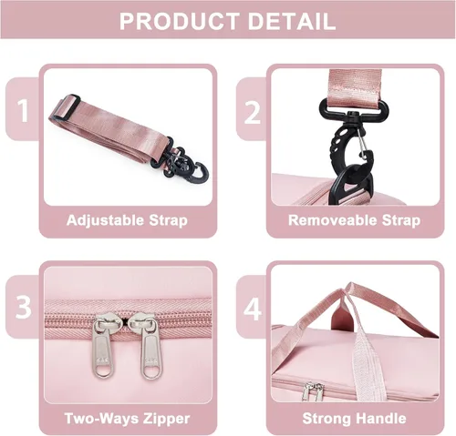 Miniatura 252 de Pequeña bolsa de gimnasio para mujer, bolsa de viaje con compartimento para zapatos