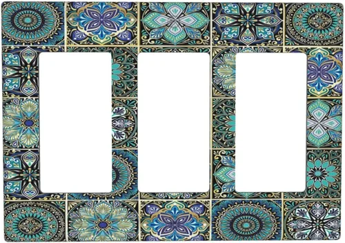 Miniatura 40 de Cubiertas Decorativas para Placas de Interruptor Bosque Primavera Hada Encantada País de las Maravillas Suelo Verde 2 Gang Cubierta de Interruptor