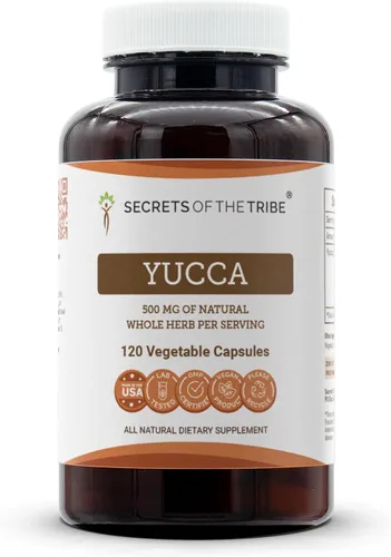 Miniatura 6 de Secrets of the Tribe Yucca 60 cápsulas, hechas con cápsulas vegetales y raíz seca de yuca (Yucca glauca) (60 cápsulas)