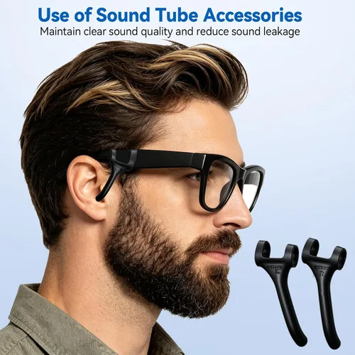 Miniatura 7 de Lentes inteligentes AI para hombres y mujeres, traducción en tiempo real, lente de cambio de color con protección UV y luz azul, música y llamadas