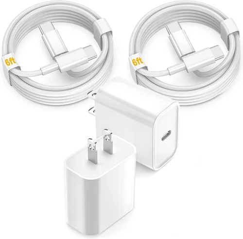 Miniatura 9 de Cargador rápido para iPad, paquete de 2 bloques de carga adaptadores de enchufe de pared USB C y cable USB C a C de 3m para iPad Pro 13 (M4)/iPad