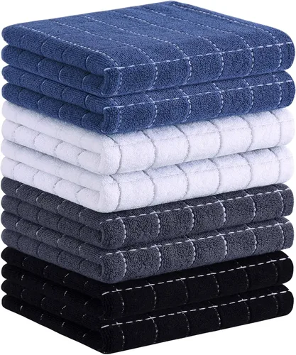 Miniatura 134 de Homaxy Paños de cocina 100% algodón de felpa, toallas de cocina ultra suaves y absorbentes para la cocina, adecuadas para secar y lavar platos