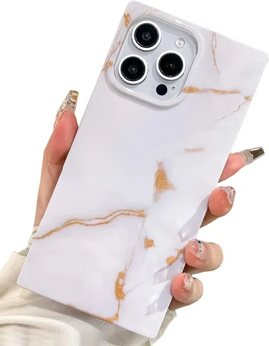 Miniatura 8 de Elegante Funda con Concha de Madre Perla para Niña Compatible con iPhone 14 de 6.1 Pulgadas, Funda Rectángulo con Borde, Elegante y delgada