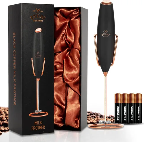 Miniatura 219 de Zulay Milk Boss Espumador de leche potente manual, hace espuma para latte, batidor para mezclar bebidas, café, miniespumador para capuchino, frappé