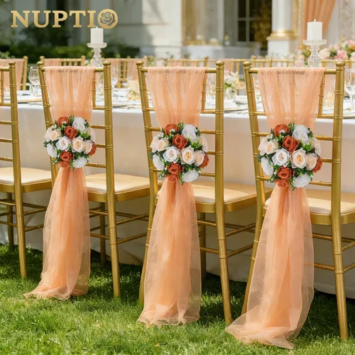 Miniatura 85 de NUPTIO Centros de mesa de flores para mesas de boda: arreglo de bolas de flores artificiales rosa y blanco para bodas, fiestas, 2 piezas de rosas