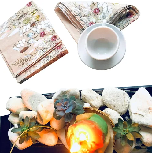 Miniatura 2 de 20 servilletas decorativas florales de 3 capas de 6.5 x 6.5 pulgadas para decoupage, eventos temáticos de la naturaleza, ecológicas y biodegradables