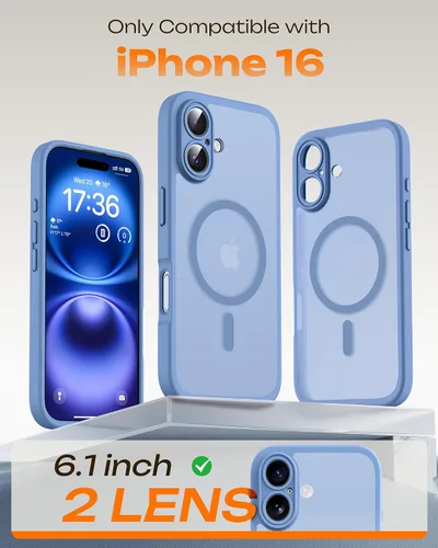 Miniatura 492 de TOCOL Funda para iPhone 11, compatible con Magsafe, protección completa de cámara, imanes integrados, protección contra caídas, funda translúcida