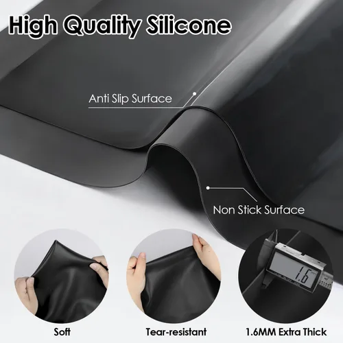 Miniatura 8 de Tapete de silicona extra grande para encimera de cocina, 36 x 24 pulgadas, tapete de silicona para mesa de resina, tapete resistente al calor