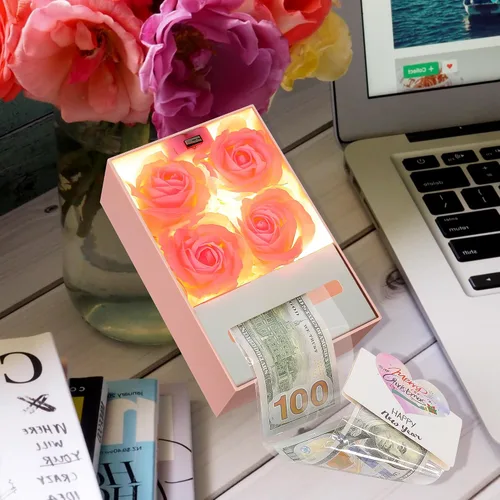Miniatura 5 de Caja de dinero para tirar de regalo en efectivo, cajas de regalo para dinero en efectivo en cumpleaños, Navidad, graduación, día de la madre