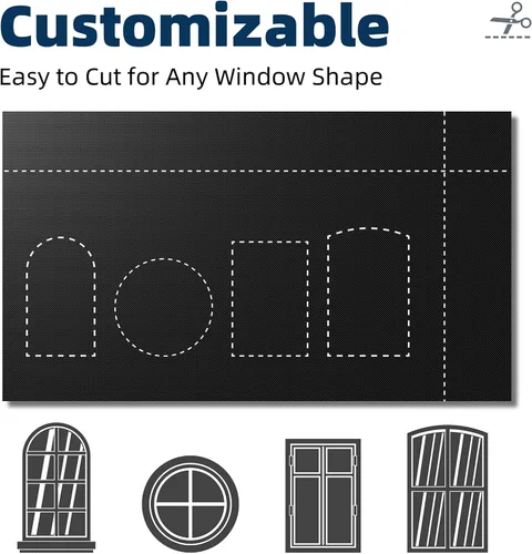 Miniatura 5 de NIGHTON Cortinas 100% opacas para dormitorio, persianas opacas sin taladrar con cinta de velcro mejorada, cortinas opacas portátiles para cubrir