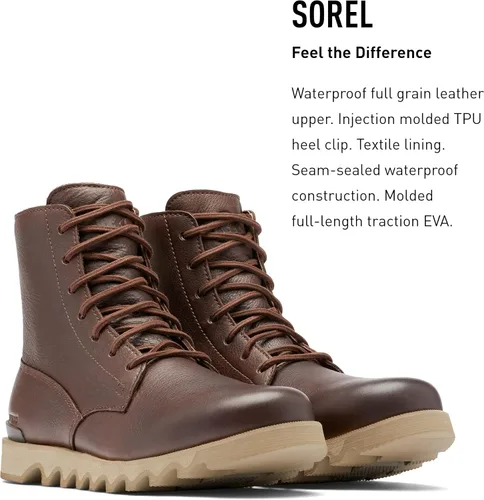 Miniatura 3 de Sorel Kezar - Botas altas WP para hombre, botas de lluvia de cuero impermeables