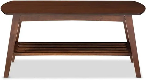 Miniatura 3 de Baxton Studio Sacramento Mid-Century - Mesa de centro moderna de estilo escandinavo, nogal oscuro