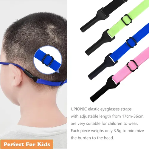 Miniatura 2 de Correa ajustable para lentes para niños, 5 correas sin cola, correa de soporte para lentes para niños y niñas Rosa