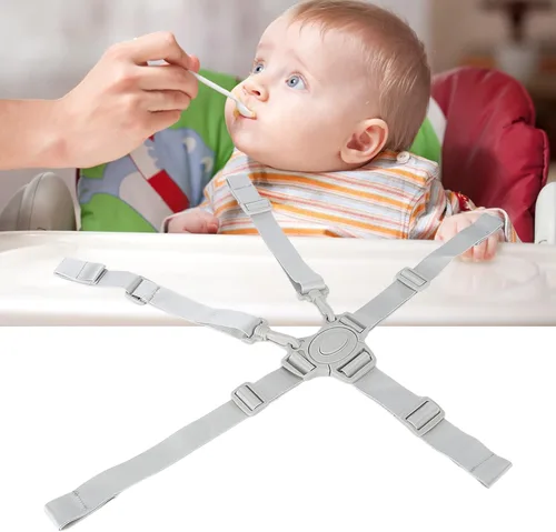 Miniatura 3 de Eujgoov Correas para silla alta ajustable de 5 puntos arnés de seguridad para bebé, cinturón de seguridad para cochecito, silla de paseo universal