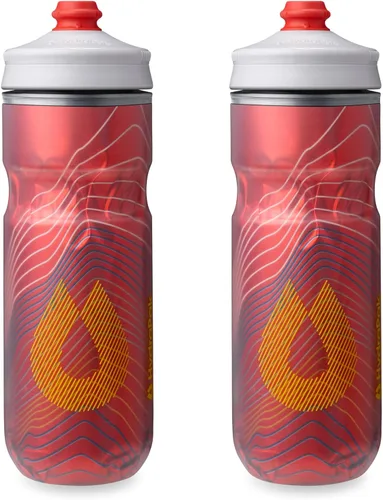 Miniatura 13 de HydraPak Polar Bottle - Botella de agua para bicicleta con aislamiento Polar Surge, paquete de 2 unidades, botella exprimible de alto flujo