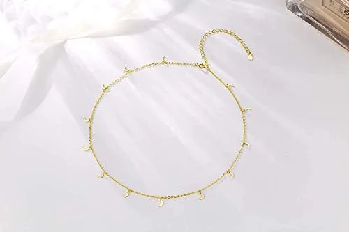 Miniatura 4 de Gapudt Gargantilla corta de plata de ley S925 para mujer