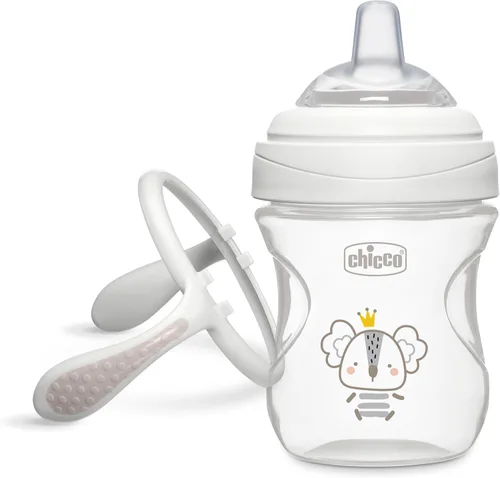 Miniatura 6 de Chicco Vaso de Transición con boquilla de silicona y tapa sin derrames, 7 onzas, marcas de calibración, asas extraíbles, apto para lavavajillas