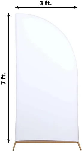Miniatura 165 de Efavormart - Juego de 4 fundas de elastano beige para arco de media luna, fundas de telón de fondo Chiara de 2.5 pies a 7 pies para escenarios